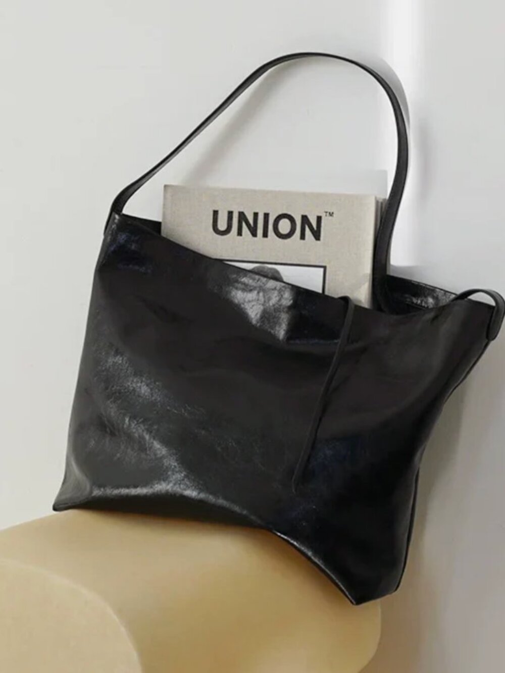 Atorie Panlulupan Cowhide Tote - Atorie Black Leather Tote